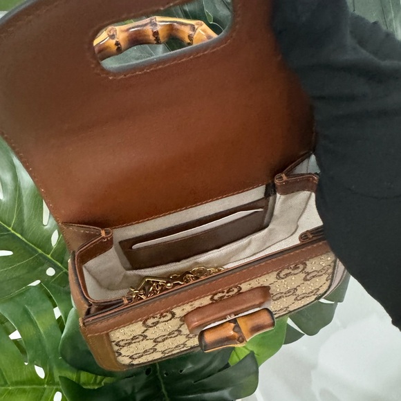 GUCCI BAMBOO 1947 MINI TOP HANDLE BAG - Picture 7 of 8